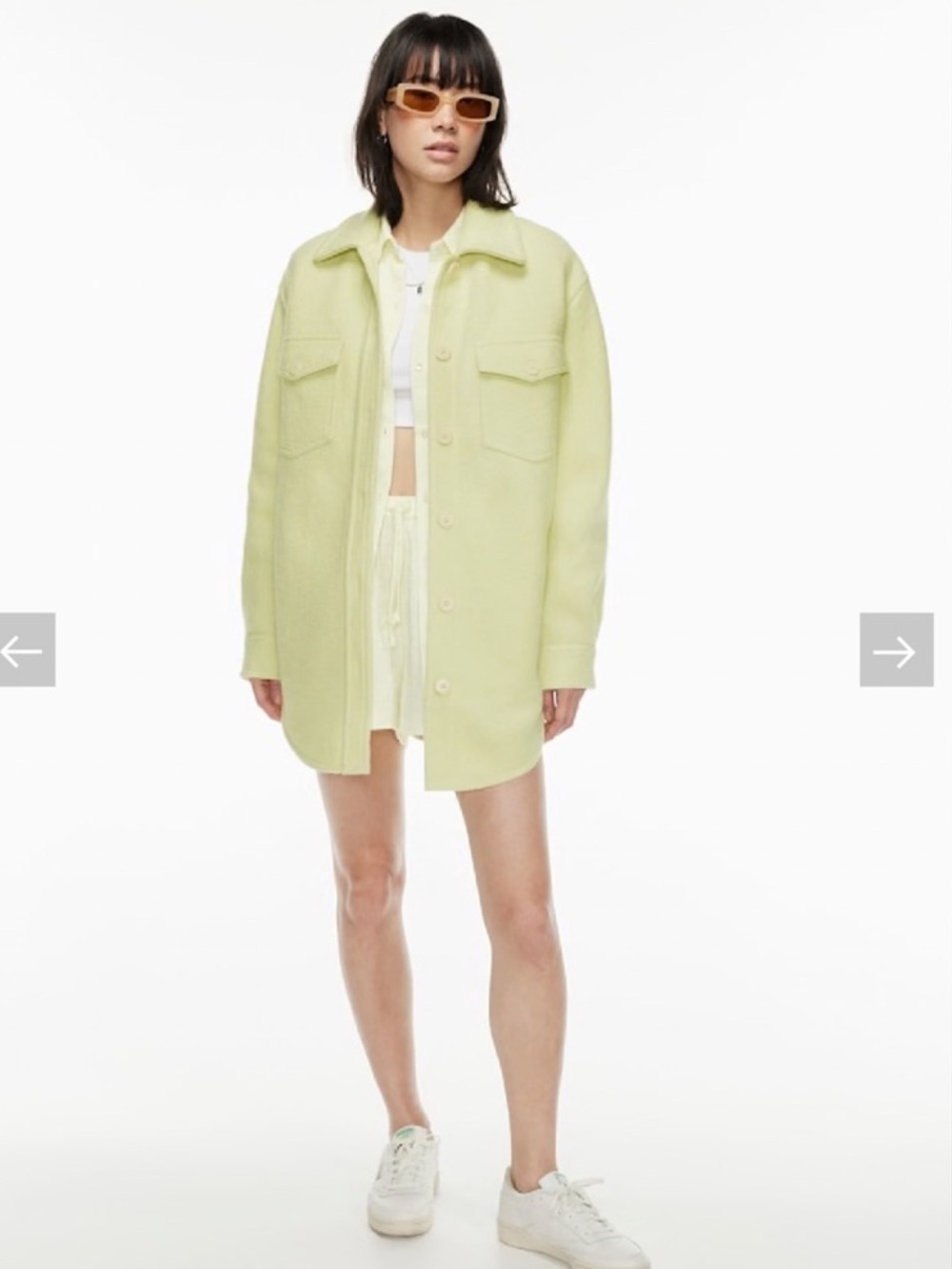 Wilfred Light Lime Oversized Shirt Jacket - Women - Picture 2 of 16
